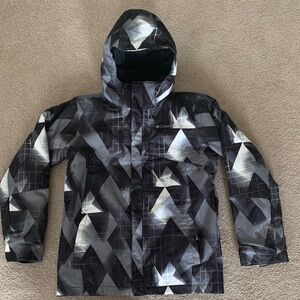 Columbia Ski Jacket Geometric Black and Gray, Boys L